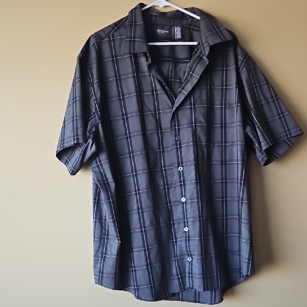 Van Heusen Black Casual Button Down Shirt